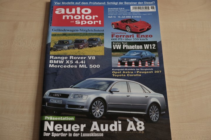 Deckblatt Auto Motor und Sport (15/2002)